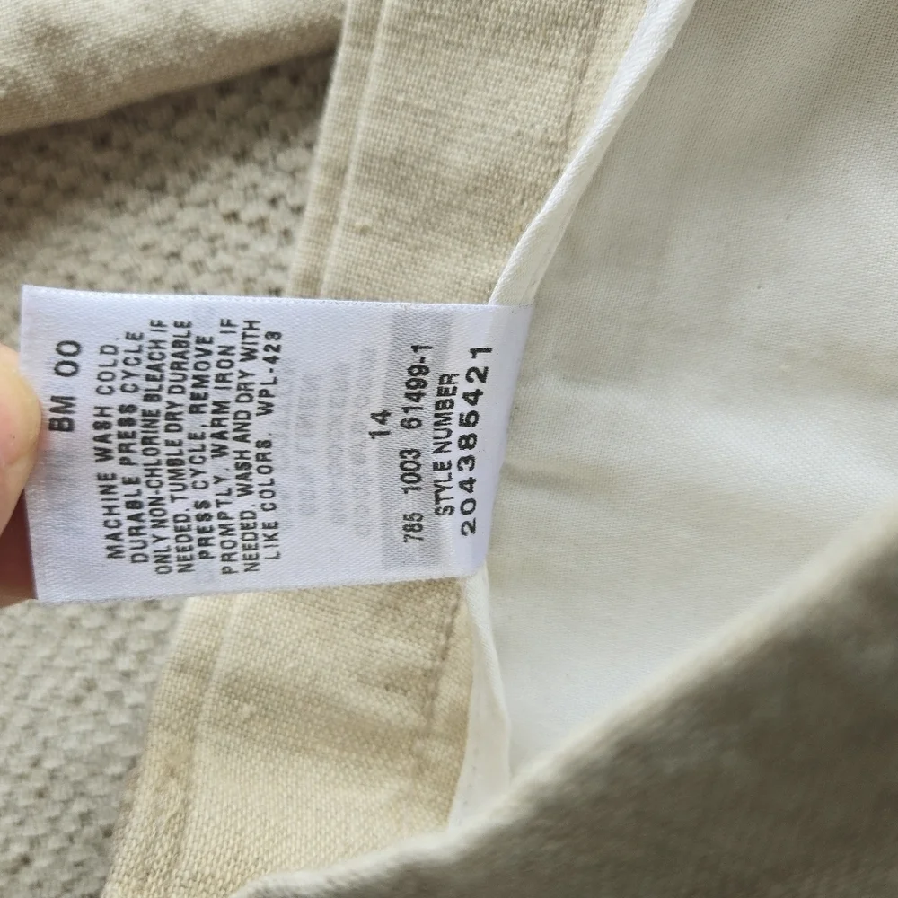 NWOT Dockers Premium Pants Mens W36x L30 Beige Linen Blend.